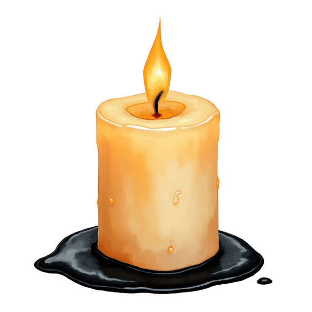 Free transparent PNG: Burning Candle  Free Black Wax Candle PNG Download