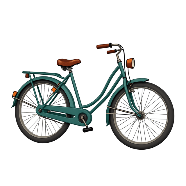 Free transparent PNG: Vintage Cartoon Bicycle PNG Clipart  Perfect for Nostalgic Design and Crafts