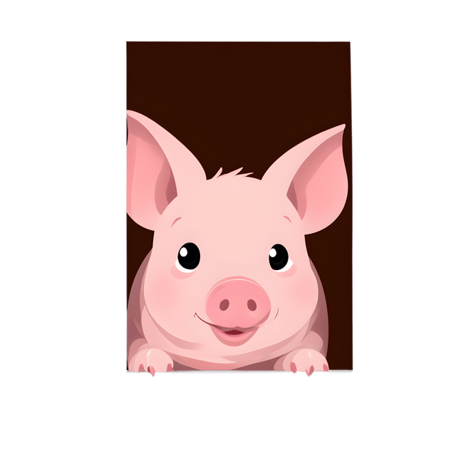Free transparent PNG: Curious Pig Peeking Out of Barn - Transparent Background PNG