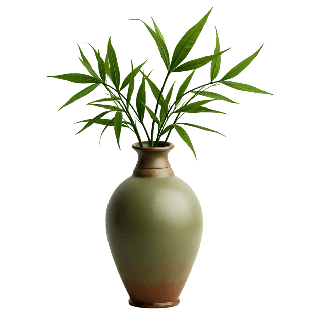 Free transparent PNG: Vintage Bamboo Vase PNG with Transparent Background for Decorative Design