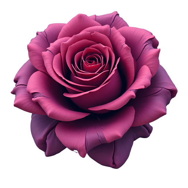 Free transparent PNG: Sultry Plum Rose Illustration with Purple Undertones for Floral Clipart and Decorative Uses
