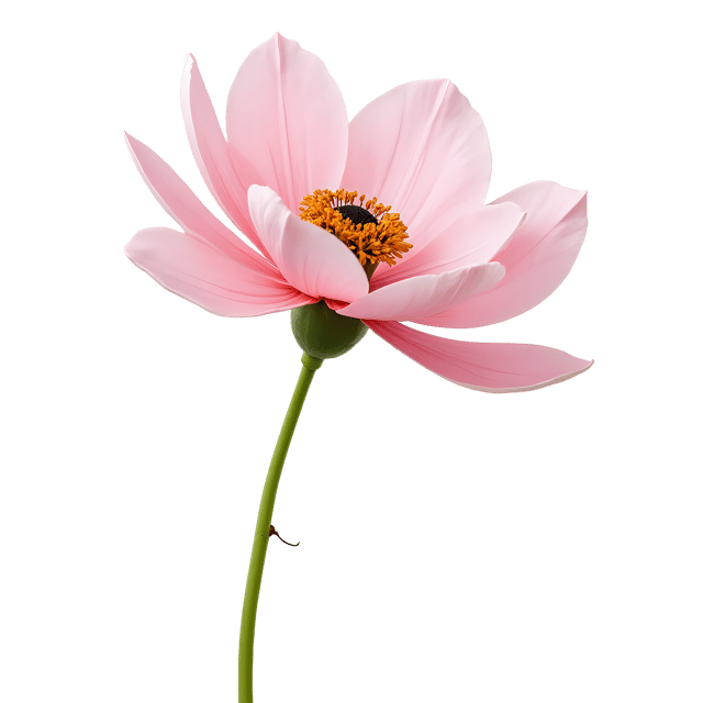 Free transparent PNG: Delicate Pink Anemone PNG with Transparent Background for Artistic and Decorative Use