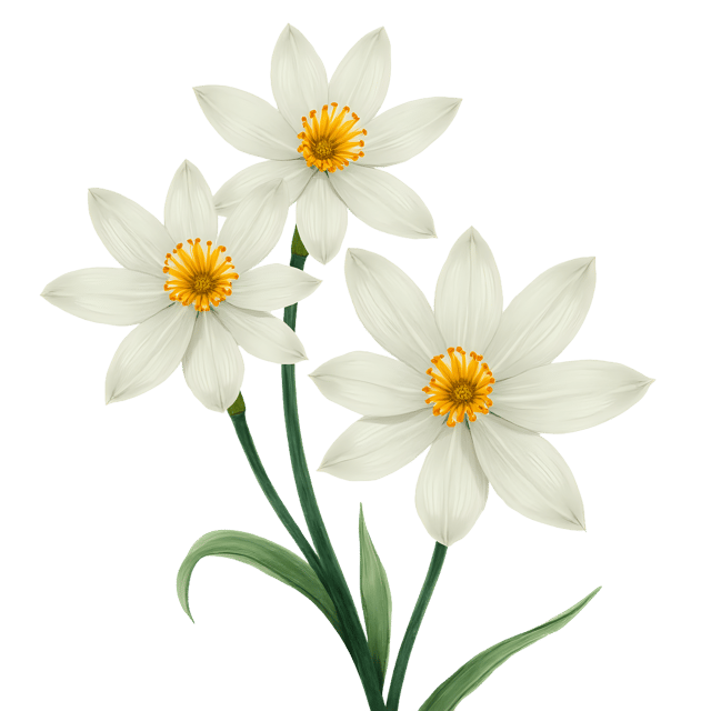 Free transparent PNG: White Narcissus Flower Blooming PNG Transparent Background