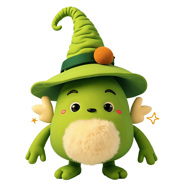 Free transparent PNG: Honeydew Green Monster Doll PNG with Fluffy Tummy and Small Nose for Nursery Decor and Crafts
