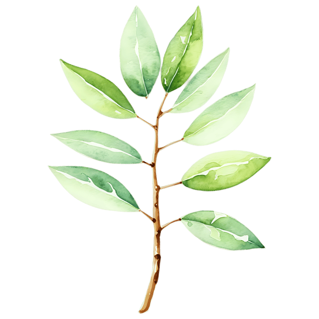 Free transparent PNG: Alder Tree Watercolor PNG – Transparent Gentle Illustration for Nature Lovers