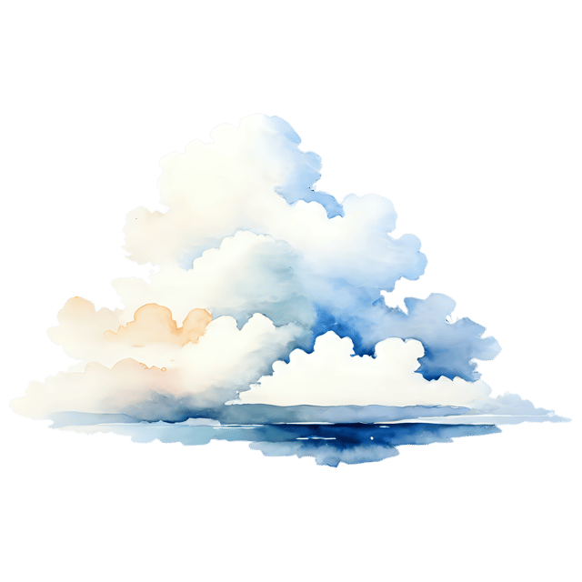 Free transparent PNG: Cloud Watercolor Illustration – Transparent Background Artwork