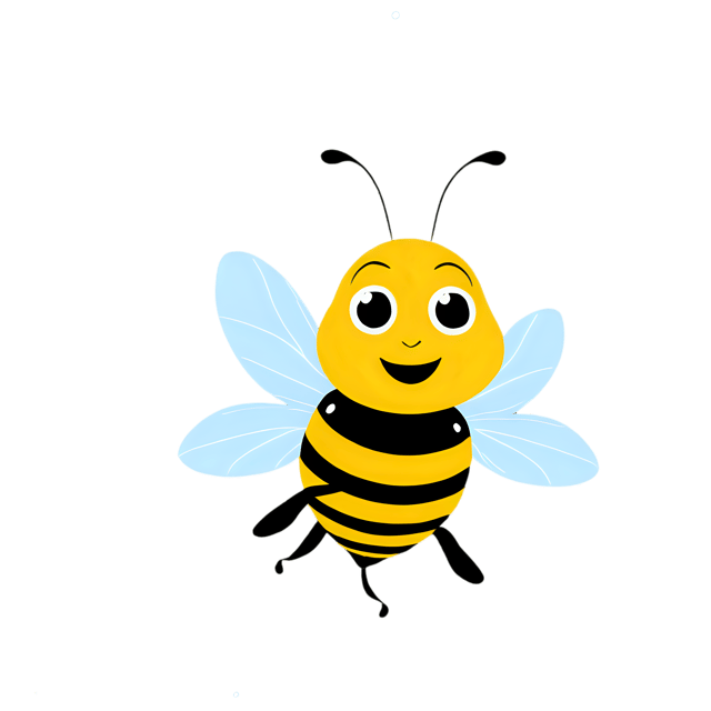 Free transparent PNG: Cute Cartoon Bee Illustration for Creative Projects and Decor