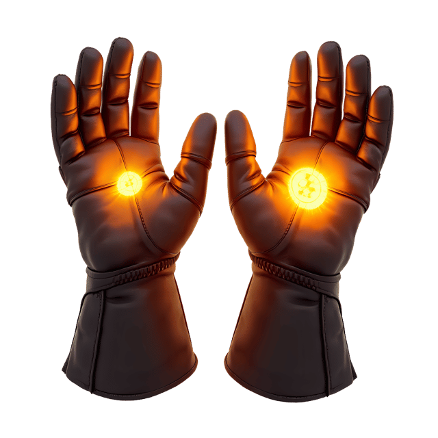 Free transparent PNG: Mana-Infused Leather Gloves PNG with Glowing Charge Effect