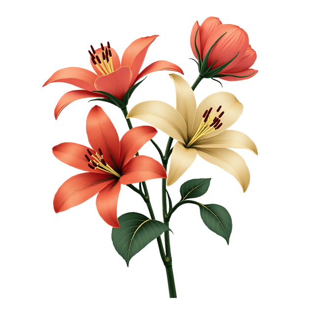 Free transparent PNG: Lily and Camellia Flowers PNG Clipart  Perfect for Floral Design  Crafts