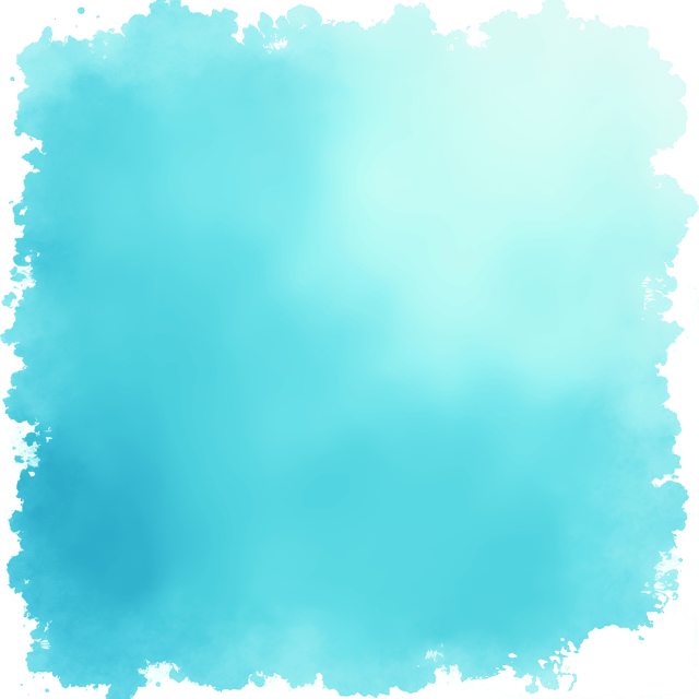 Free transparent PNG: Cyan Glowing Drip Watercolor Illustration for Artistic and Decorative Uses