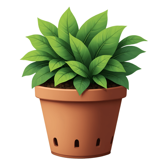 Free transparent PNG: Green Plant Pot with Drainage Holes Terracotta Illustration on White Background
