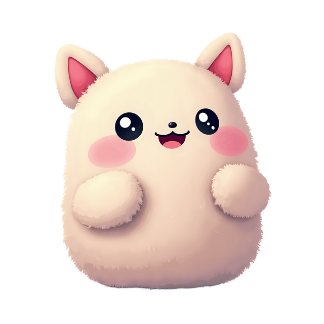 Free transparent PNG: 7 Plush Pastel Creature with Fuzzy Arms and Bright, Cheerful Eyes PNG Illustration