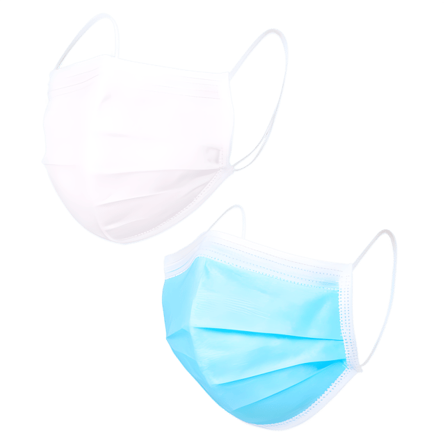 Free transparent PNG: Disposable Mask with Attached Nose Clip PNG Transparent Background