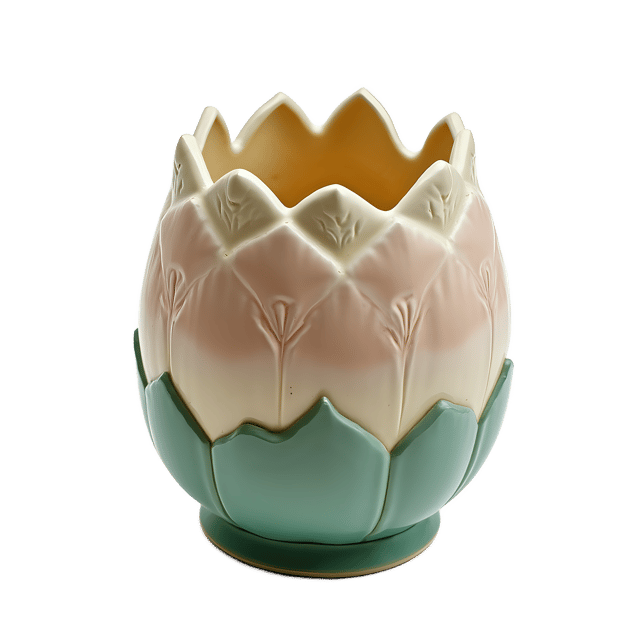 Free transparent PNG: Vintage Ceramic Lotus Vase PNG with Transparent Background for Art and Design
