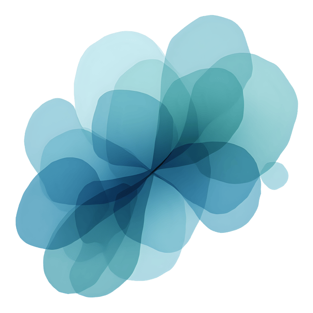 Free transparent PNG: Muted Blue and Teal Abstract Patterns with Soft Edges for Modern Design