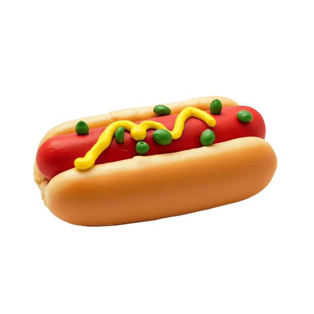 Free transparent PNG: Clay Hotdog PNG with Mustard and Relish Transparent Background Food Art