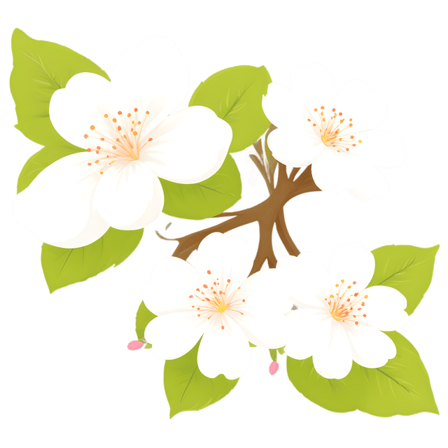Free transparent PNG: Blooming Pear Blossoms PNG Transparent Background for Floral Design and Decor