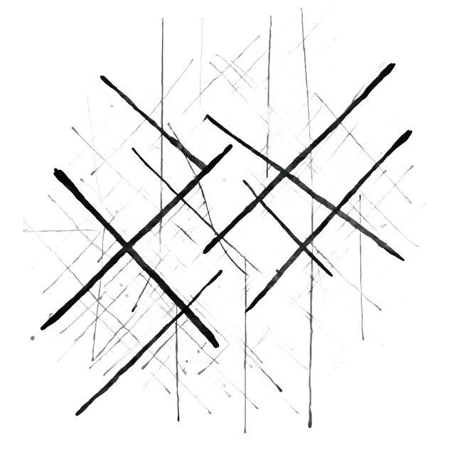 Free transparent PNG: Abstract Modern Art with Bold Black Lines on White Background