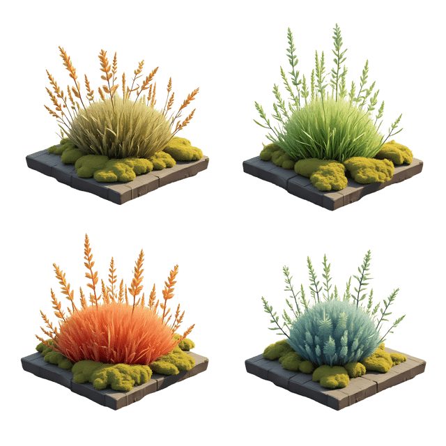 Free transparent PNG: Colorful Vegetation on Airborne Platforms PNG with Transparent Background