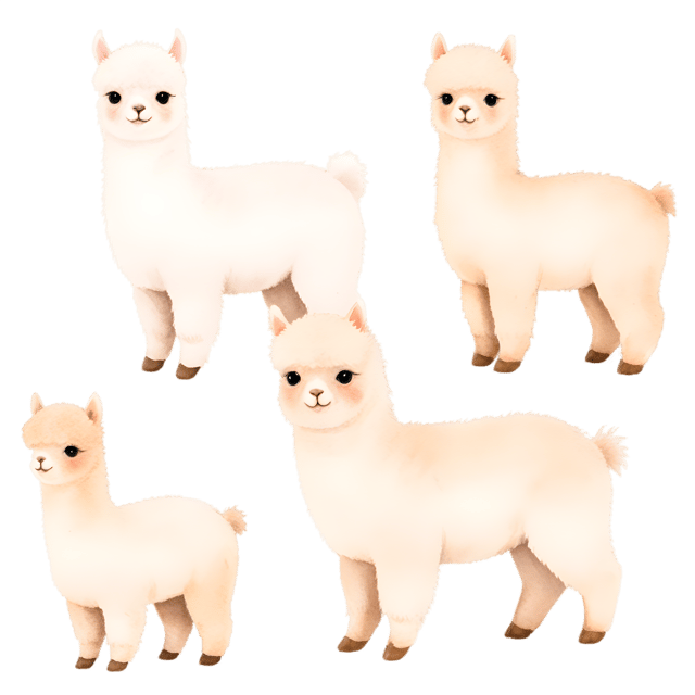 Free transparent PNG: Cozy Alpaca Nursery PNG with Hand-Drawn Designs for Quaint Decor and Crafts