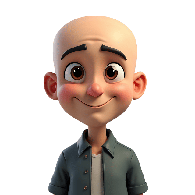 Free transparent PNG: Bald Man PNG Portrait  Unique Headshot for Art, Projects  Design