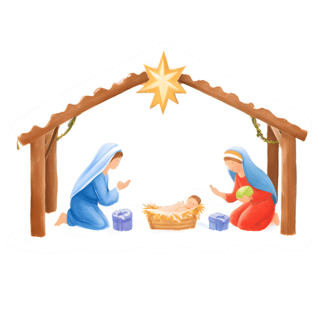 Free transparent PNG: Christmas Nativity Simple Transparent PNG Decorations for Festive and Artistic Use