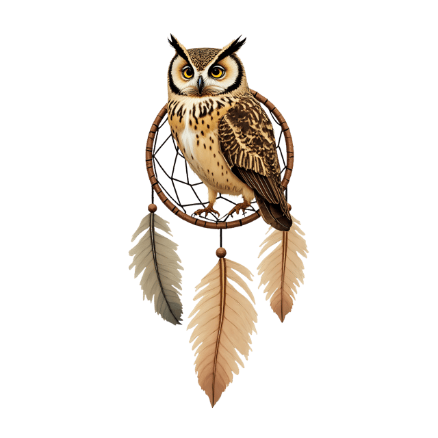 Free transparent PNG: Owl Feather and Dreamcatcher Hoop  Native American Art Clipart, free png download