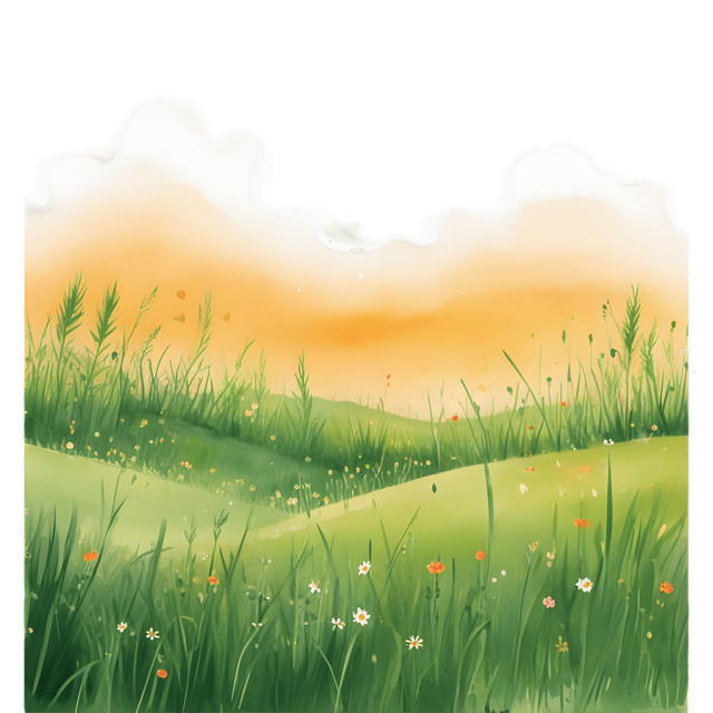 Free transparent PNG: Golden Light Meadow Glowing PNG Background for Serene Nature Imagery