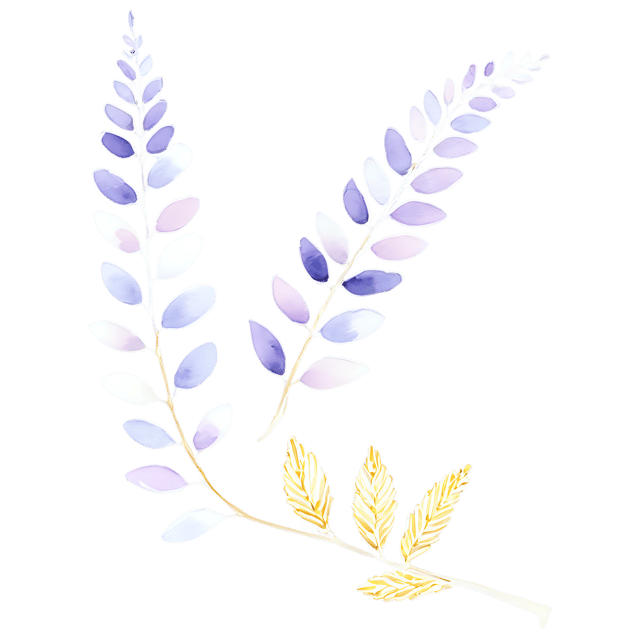 Free transparent PNG: Watercolor Wisteria Trail Ornament – Transparent PNG Illustration for Holiday Decor & Crafts
