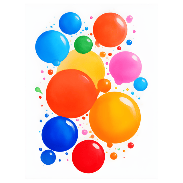 Free transparent PNG: Vibrant Color Droplet Dance PNG Art for Creative and Decorative Uses