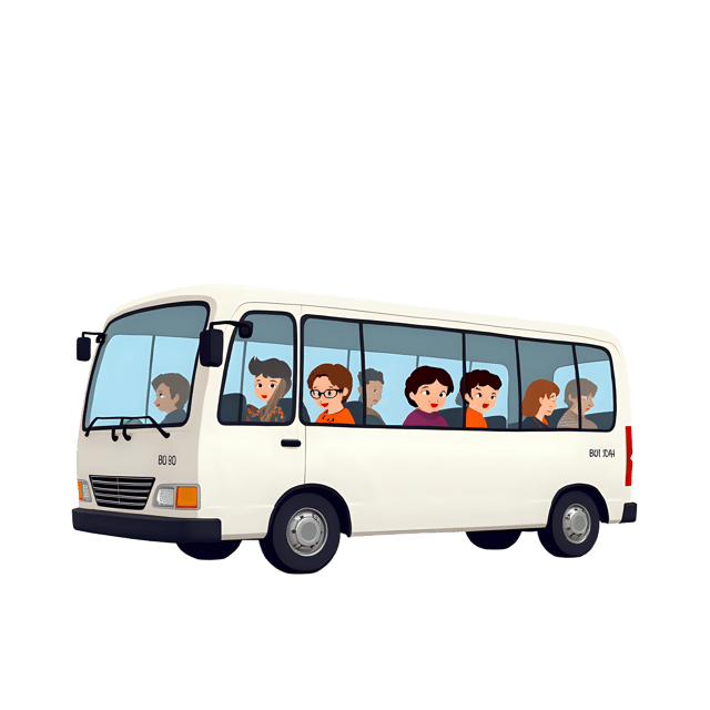 Free transparent PNG: White Bus PNG with Transparent Background for Transportation and Vehicle Imagery