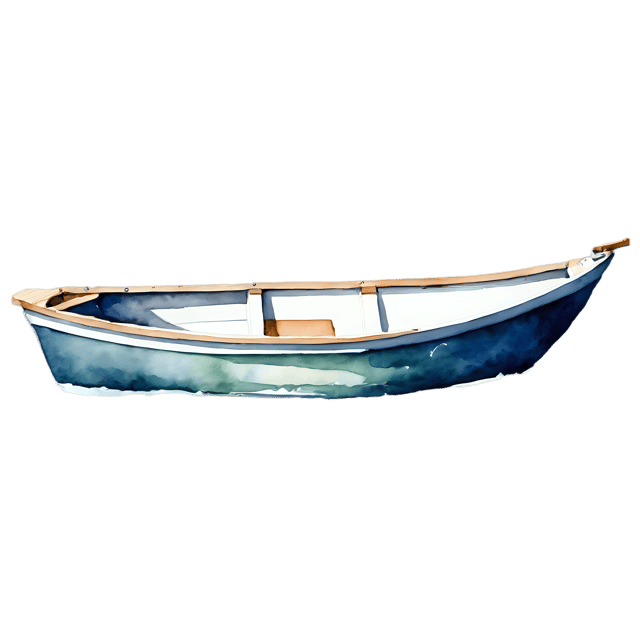 Free transparent PNG: Boat Watercolor Illustration Transparent PNG – Gentle Clipart for Designers