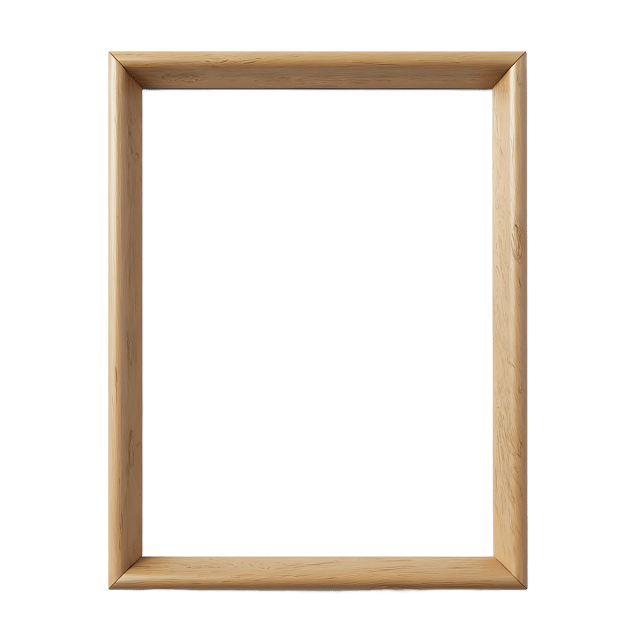 Free transparent PNG: Trendy Wooden Picture Frame with Minimalist Design and Gold Accents for Modern Art Display