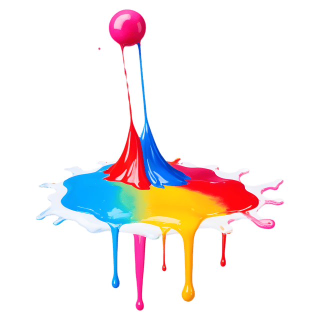 Free transparent PNG: Colorful Dynamic Drip Art with Transparent Background for Modern Design