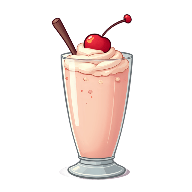 Free transparent PNG: Milkshake Glass with Cherry Topping  Dessert Clipart, free downloadable png
