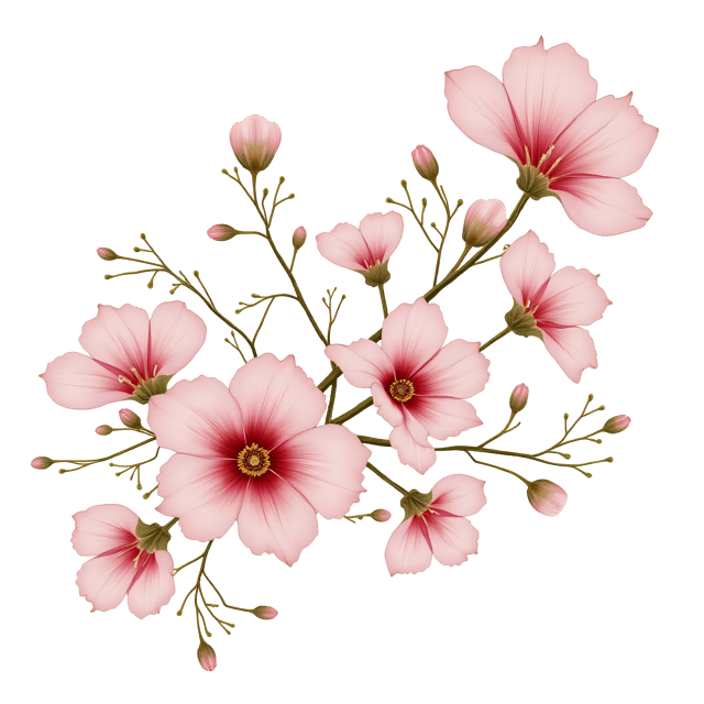 Free transparent PNG: Floral Abstract PNG with Delicate Lines for Artistic Creations
