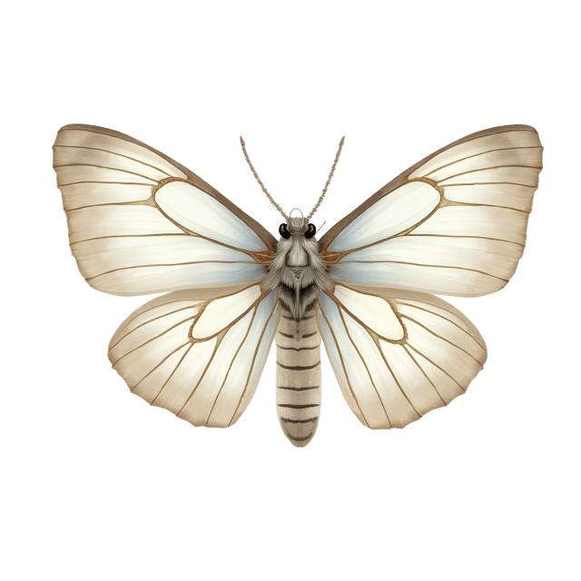Free transparent PNG: Delicate White Moth with Iridescent Wings PNG Illustration