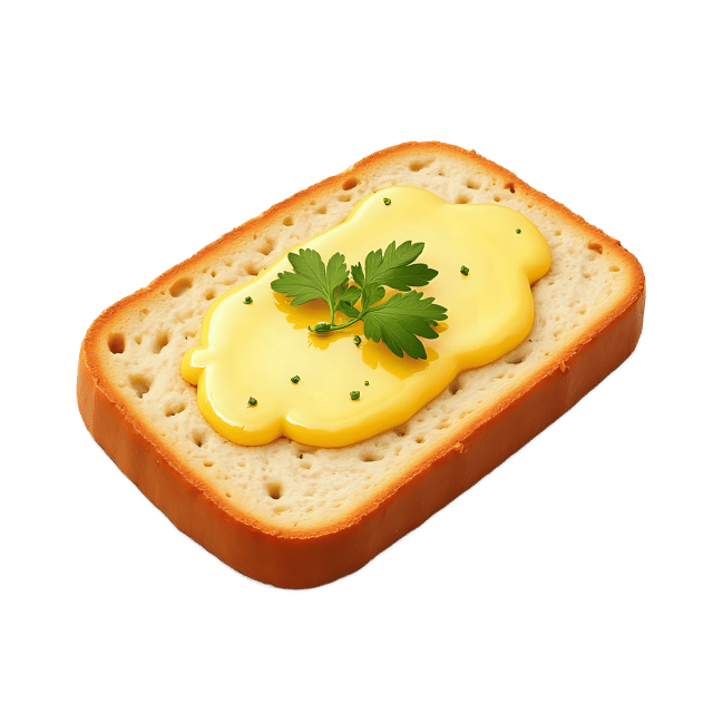 Free transparent PNG: Warm Bread with Melted Butter and Herbs PNG Transparent Background