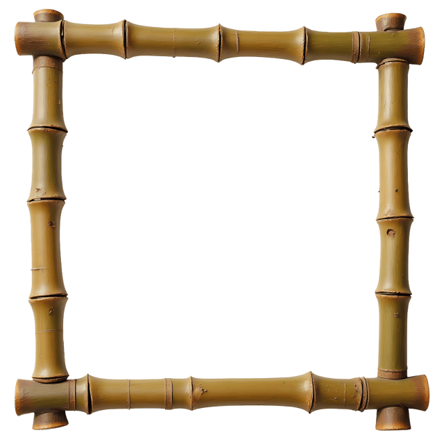 Free transparent PNG: Bamboo Frame PNG Clipart  Ideal for Eco-Friendly Design  Decor