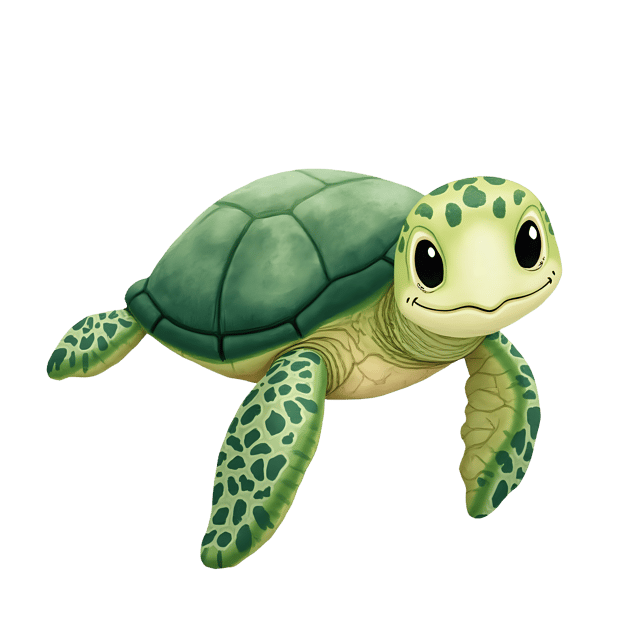 Free transparent PNG: Adorable Spotted Sea Turtle PNG with Transparent Background
