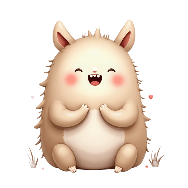Free transparent PNG: Soft Huggable Monster PNG with Transparent Background for Nursery and Crafts