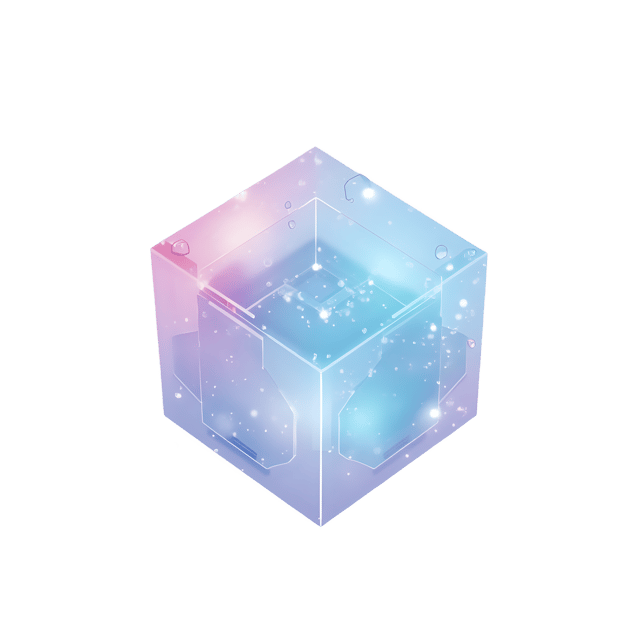Free transparent PNG: Glowing Translucent Geometric Form with Floating Particles PNG Design