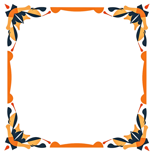 Free transparent PNG: Minimalist Symmetrical Border PNG with Transparent Background for Design Projects