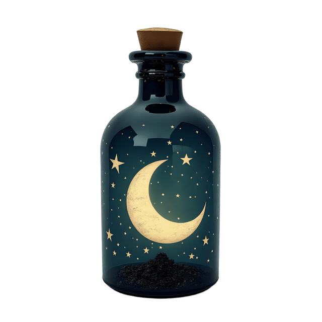 Free transparent PNG: Moon and Stars in a Bottle PNG Clipart  Perfect for Space Themed Crafts  Decor