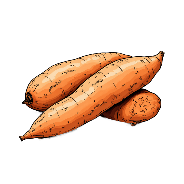 Free transparent PNG: Sweet Potato PNG Clipart  Ideal for Food Projects, Education  Decor
