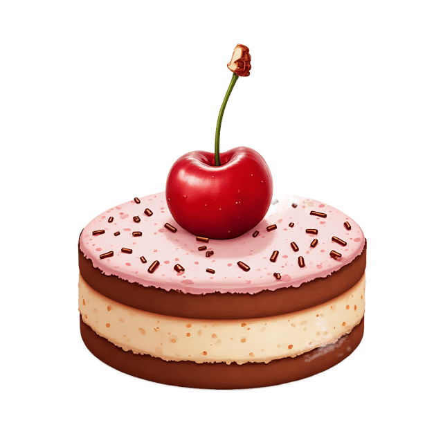 Free transparent PNG: Cherry on Top with Sprinkles  Dessert Clipart, free download png