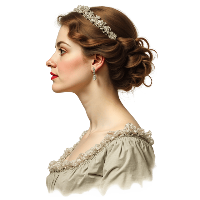 Free transparent PNG: Victorian Woman Portrait  Profile Cameo Clipart, free download png