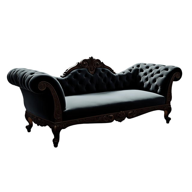 Free transparent PNG: Victorian Velvet Fainting Couch PNG Clipart  Perfect for Historical Design  Decor
