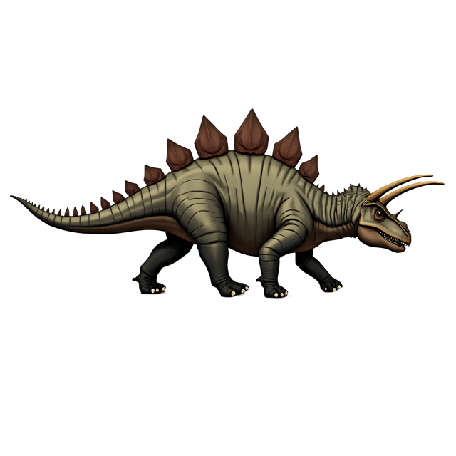 Free transparent PNG: Stegosaurus Walking on Desert Plain PNG Transparent Background