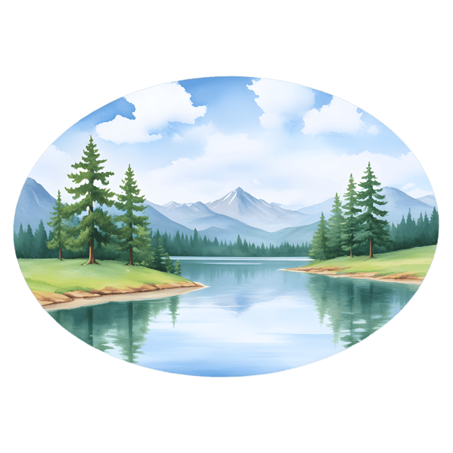 Free transparent PNG: Serene Lake with Sky Reflection PNG Background for Nature and Decor